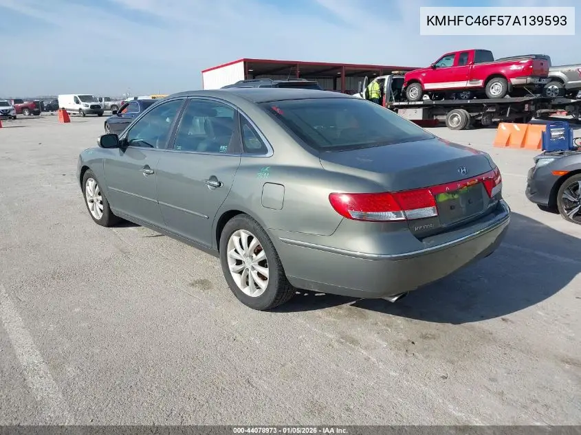 2007 Hyundai Azera Limited/Se VIN: KMHFC46F57A139593 Lot: 44078973