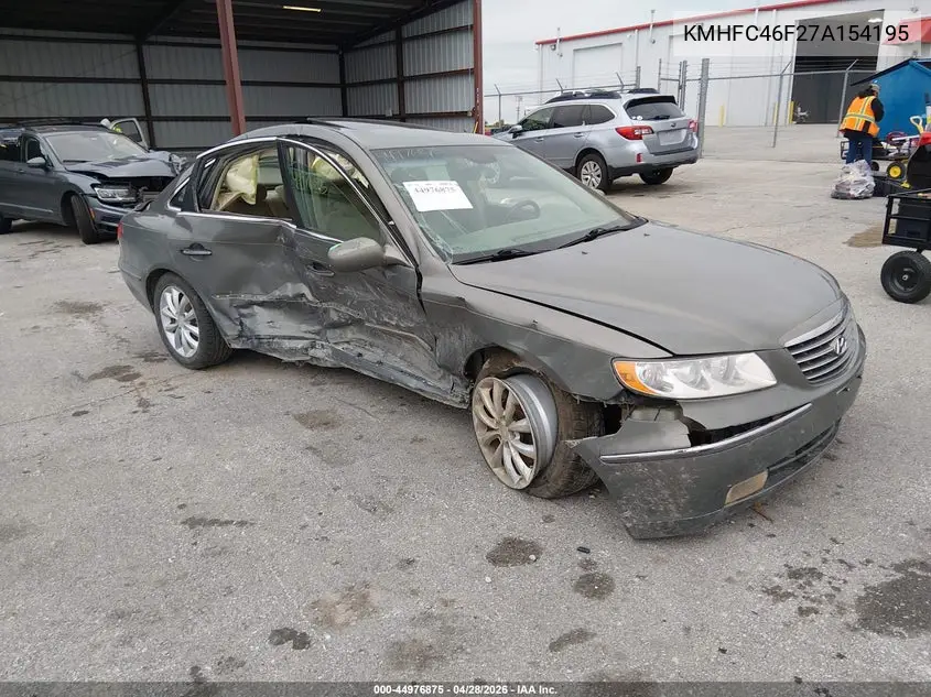 2007 Hyundai Azera Limited/Se VIN: KMHFC46F27A154195 Lot: 44976875