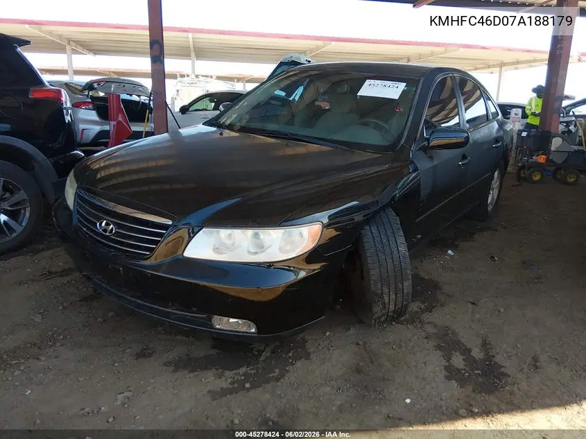 2007 Hyundai Azera Gls VIN: KMHFC46D07A188179 Lot: 45278424