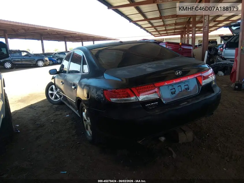 2007 Hyundai Azera Gls VIN: KMHFC46D07A188179 Lot: 45278424