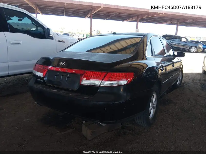 2007 Hyundai Azera Gls VIN: KMHFC46D07A188179 Lot: 45278424