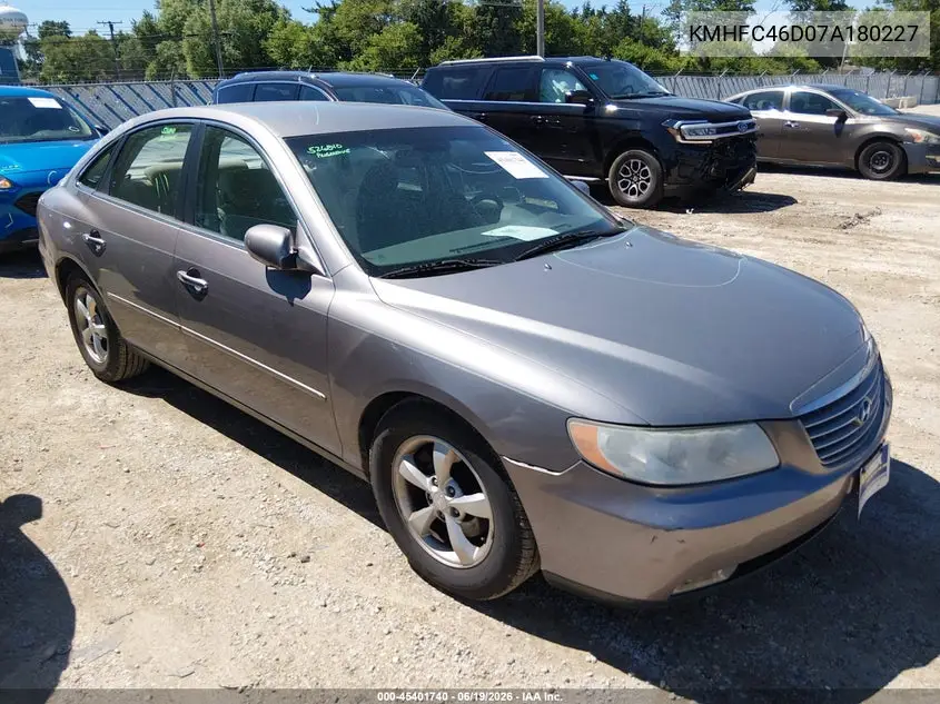 2007 Hyundai Azera Gls VIN: KMHFC46D07A180227 Lot: 45401740