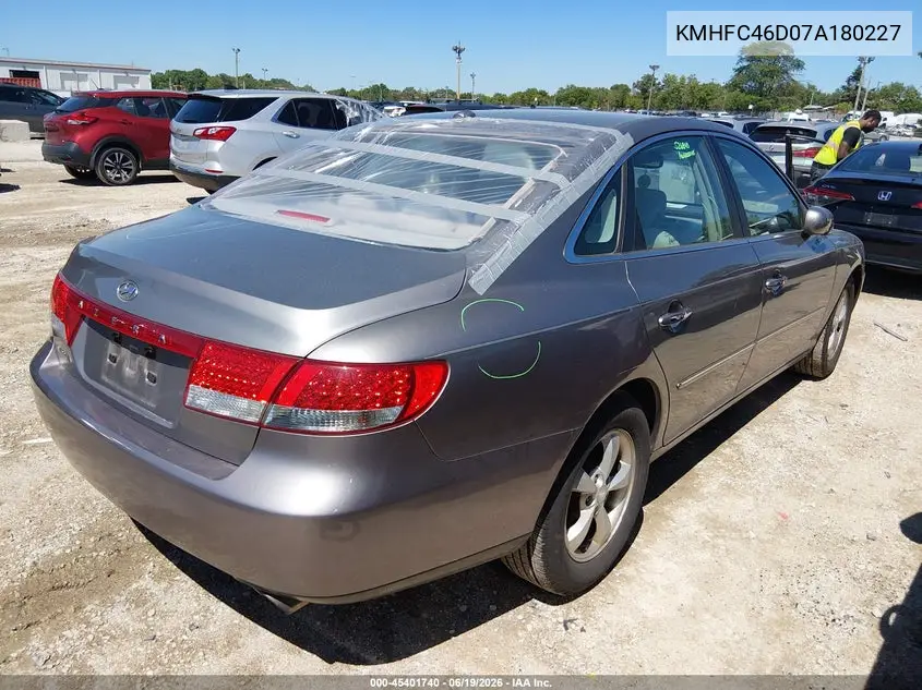 2007 Hyundai Azera Gls VIN: KMHFC46D07A180227 Lot: 45401740