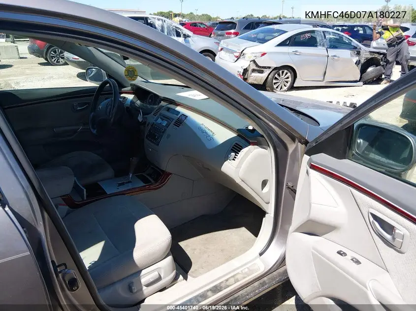 2007 Hyundai Azera Gls VIN: KMHFC46D07A180227 Lot: 45401740