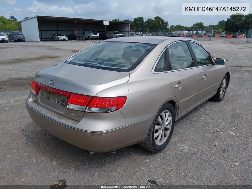2007 Hyundai Azera Limited/Se VIN: KMHFC46F47A145272 Lot: 45503955
