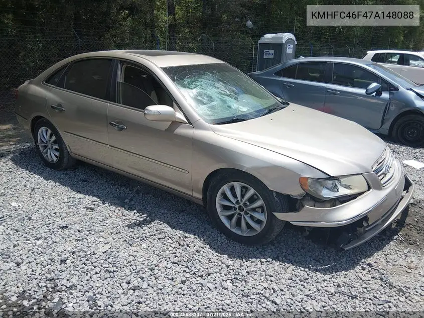 2007 Hyundai Azera Limited/Se VIN: KMHFC46F47A148088 Lot: 45688337