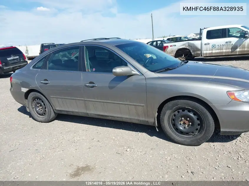 2008 Hyundai Azera Se/Limited VIN: KMHFC46F88A328935 Lot: 12614016