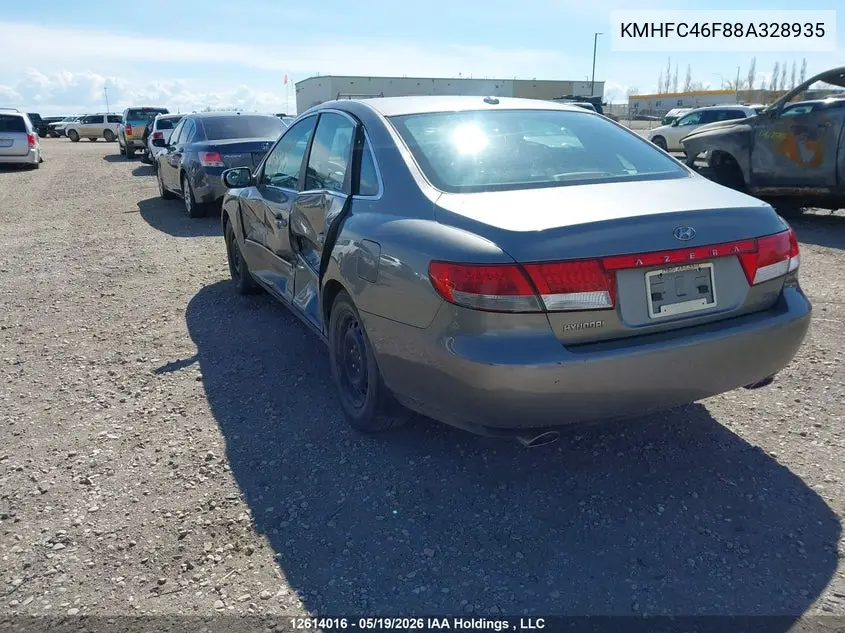 2008 Hyundai Azera Se/Limited VIN: KMHFC46F88A328935 Lot: 12614016