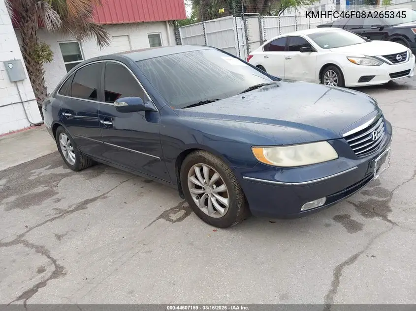 2008 Hyundai Azera Limited VIN: KMHFC46F08A265345 Lot: 44607159
