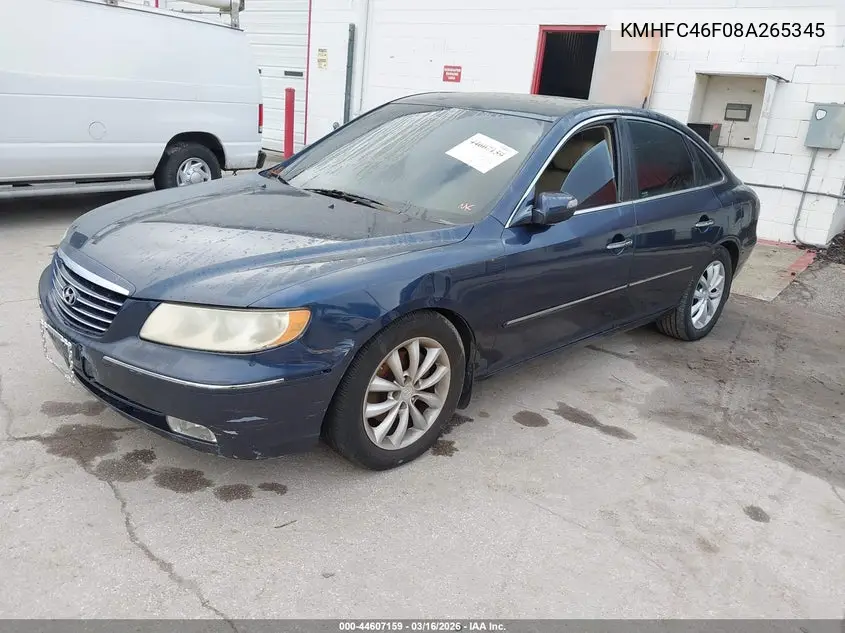2008 Hyundai Azera Limited VIN: KMHFC46F08A265345 Lot: 44607159