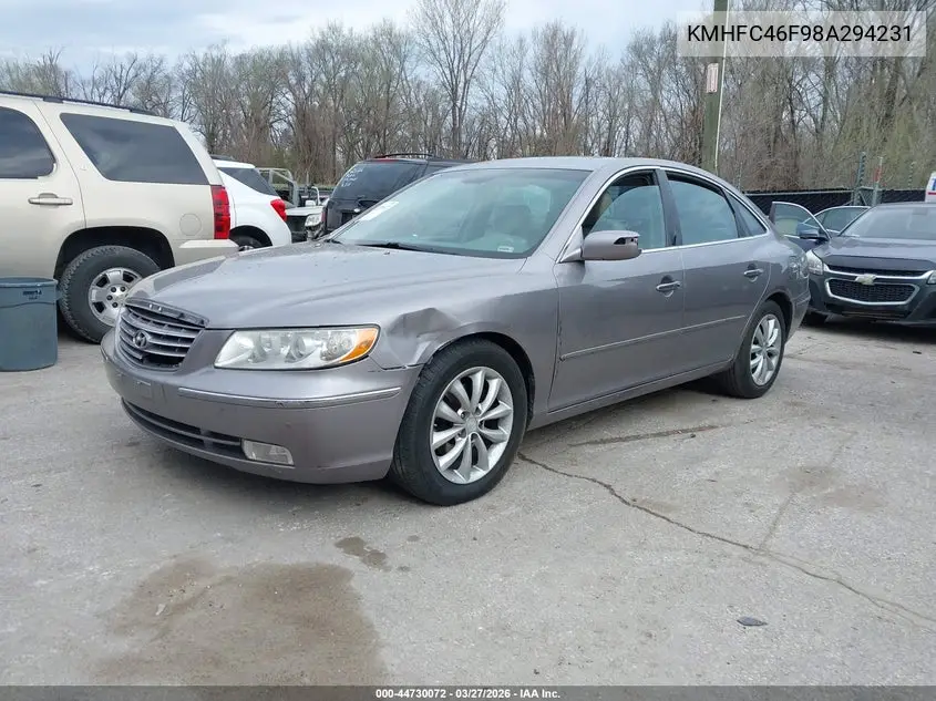 2008 Hyundai Azera Limited VIN: KMHFC46F98A294231 Lot: 44730072