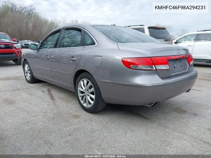 2008 Hyundai Azera Limited VIN: KMHFC46F98A294231 Lot: 44730072