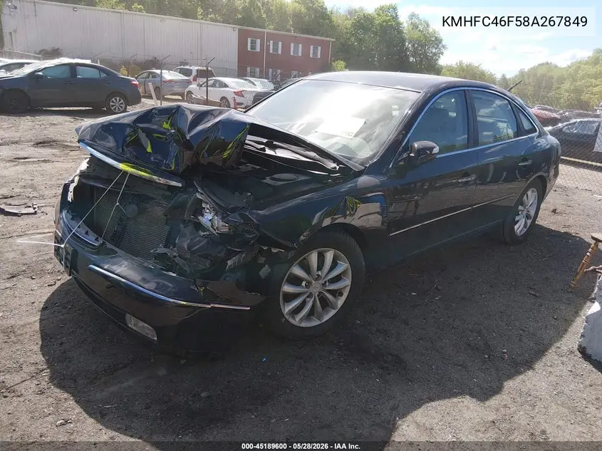 2008 Hyundai Azera Limited VIN: KMHFC46F58A267849 Lot: 45189600