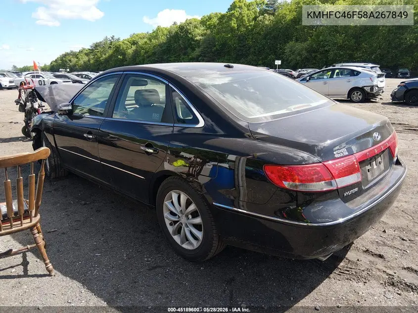2008 Hyundai Azera Limited VIN: KMHFC46F58A267849 Lot: 45189600