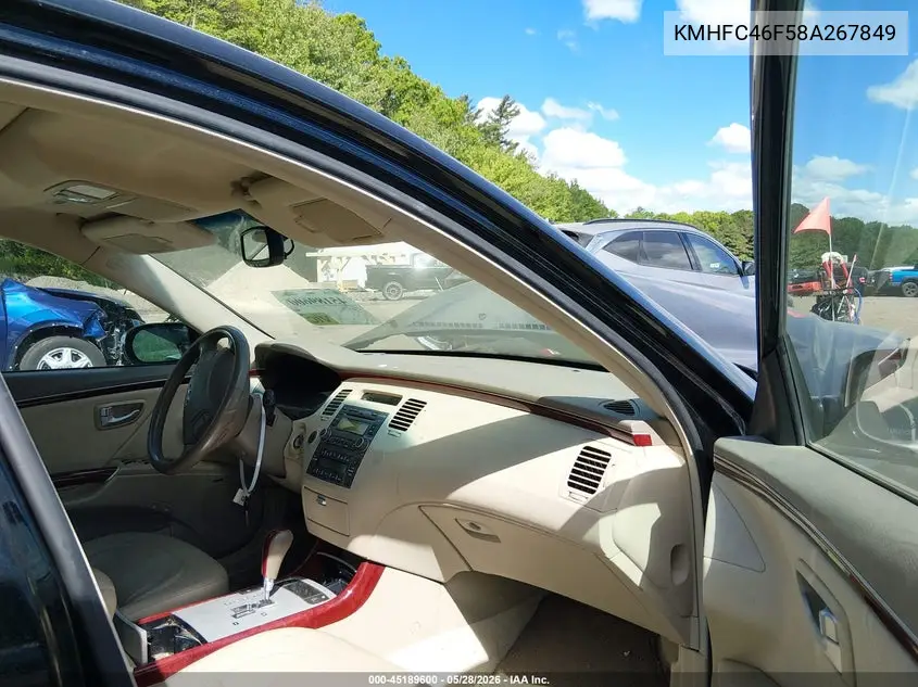 2008 Hyundai Azera Limited VIN: KMHFC46F58A267849 Lot: 45189600