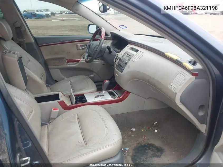 2008 Hyundai Azera Limited VIN: KMHFC46F98A321198 Lot: 45243409