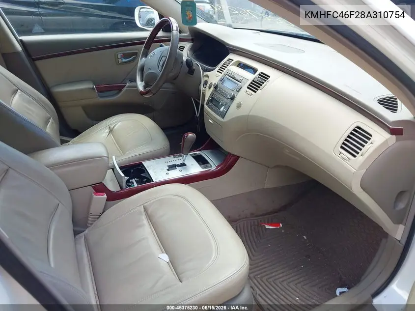 2008 Hyundai Azera Limited VIN: KMHFC46F28A310754 Lot: 45375230