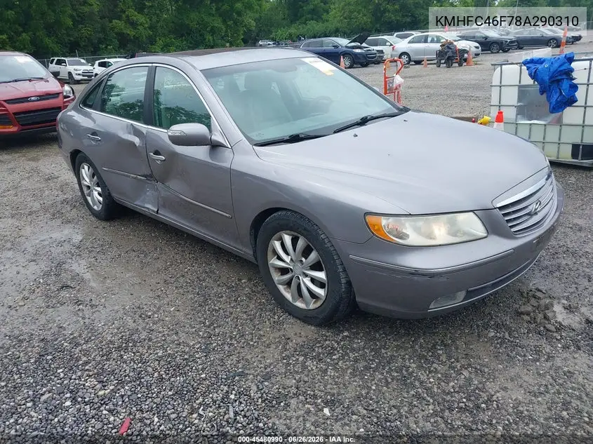 2008 Hyundai Azera Limited VIN: KMHFC46F78A290310 Lot: 45480990