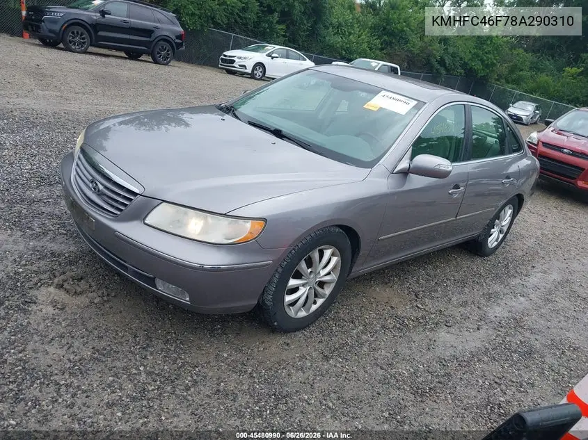 2008 Hyundai Azera Limited VIN: KMHFC46F78A290310 Lot: 45480990