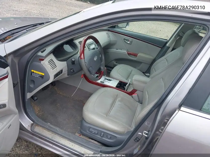 2008 Hyundai Azera Limited VIN: KMHFC46F78A290310 Lot: 45480990