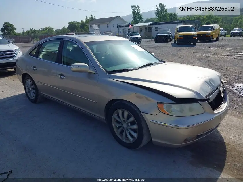 2008 Hyundai Azera Limited VIN: KMHFC46F88A263021 Lot: 45530294