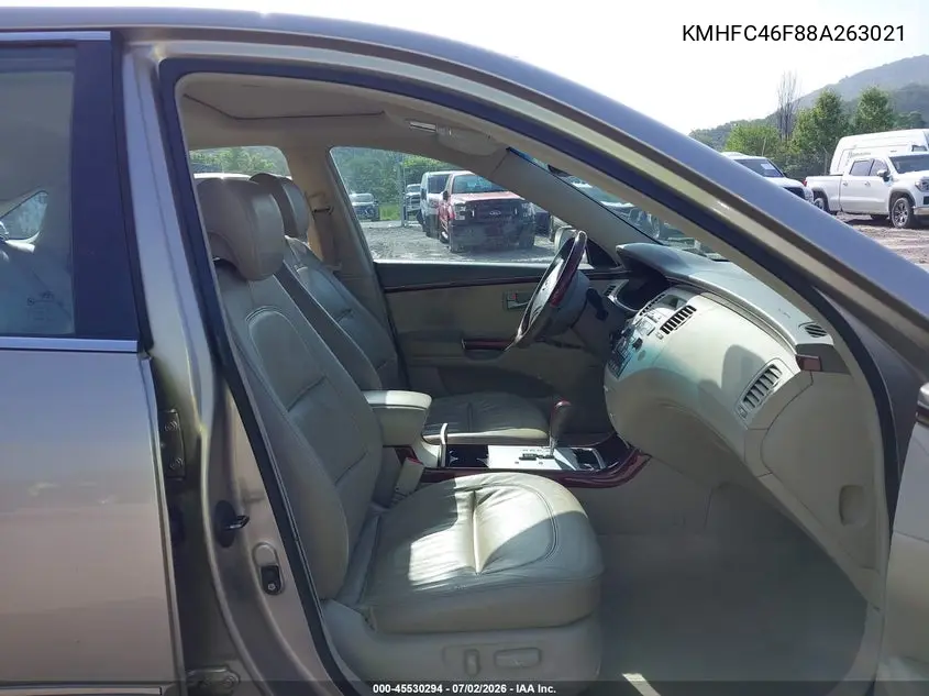 2008 Hyundai Azera Limited VIN: KMHFC46F88A263021 Lot: 45530294