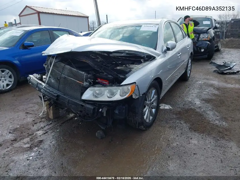 2009 Hyundai Azera Gls VIN: KMHFC46D89A352135 Lot: 44418478