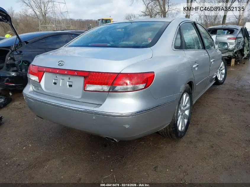 2009 Hyundai Azera Gls VIN: KMHFC46D89A352135 Lot: 44418478