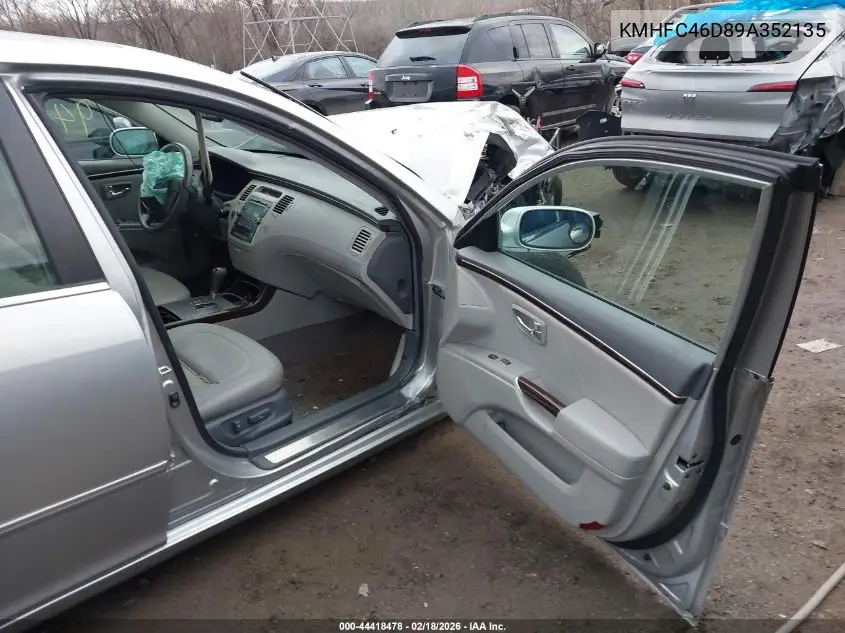 2009 Hyundai Azera Gls VIN: KMHFC46D89A352135 Lot: 44418478