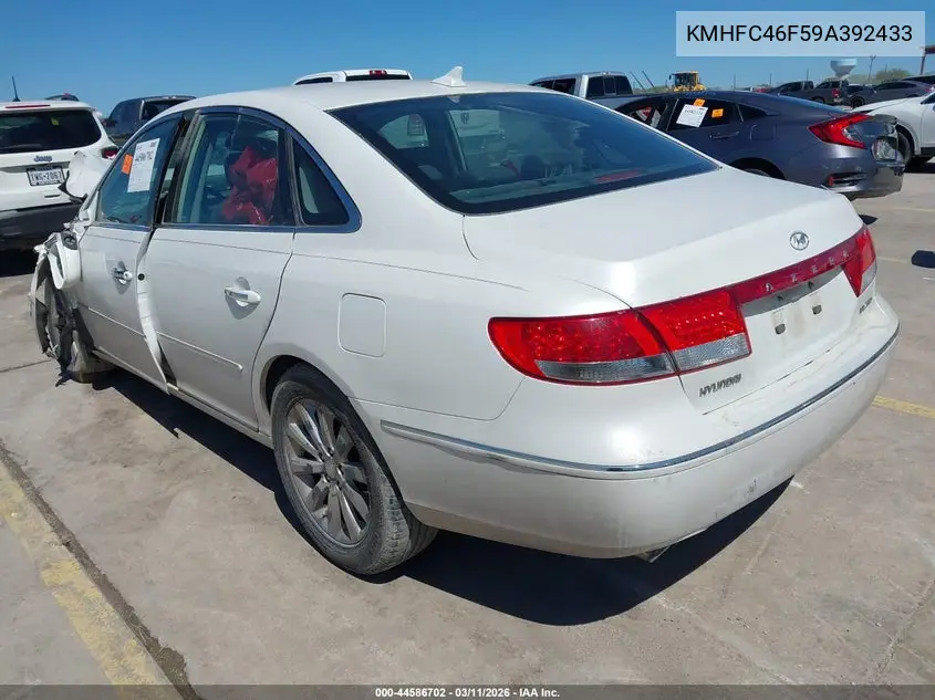 2009 Hyundai Azera Limited VIN: KMHFC46F59A392433 Lot: 44586702