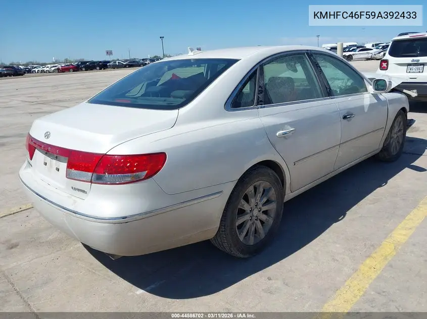 2009 Hyundai Azera Limited VIN: KMHFC46F59A392433 Lot: 44586702