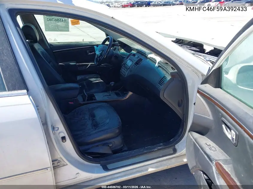 2009 Hyundai Azera Limited VIN: KMHFC46F59A392433 Lot: 44586702