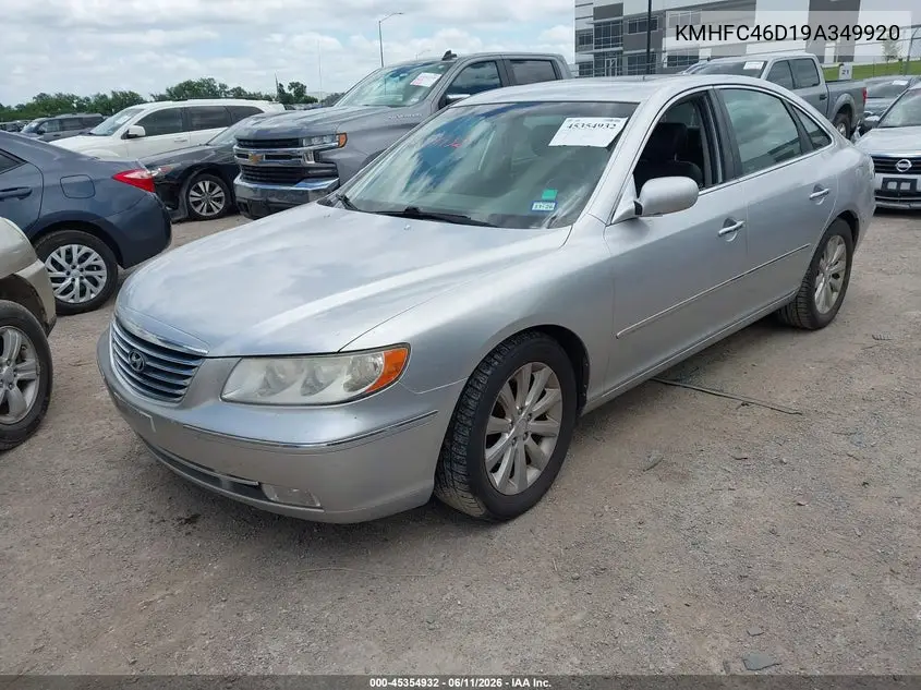 2009 Hyundai Azera Gls VIN: KMHFC46D19A349920 Lot: 45354932