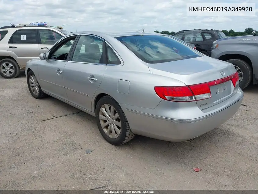 2009 Hyundai Azera Gls VIN: KMHFC46D19A349920 Lot: 45354932