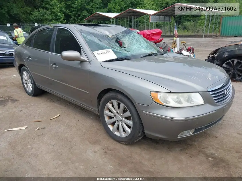 2009 Hyundai Azera Gls VIN: KMHFC46D99A371602 Lot: 45488575