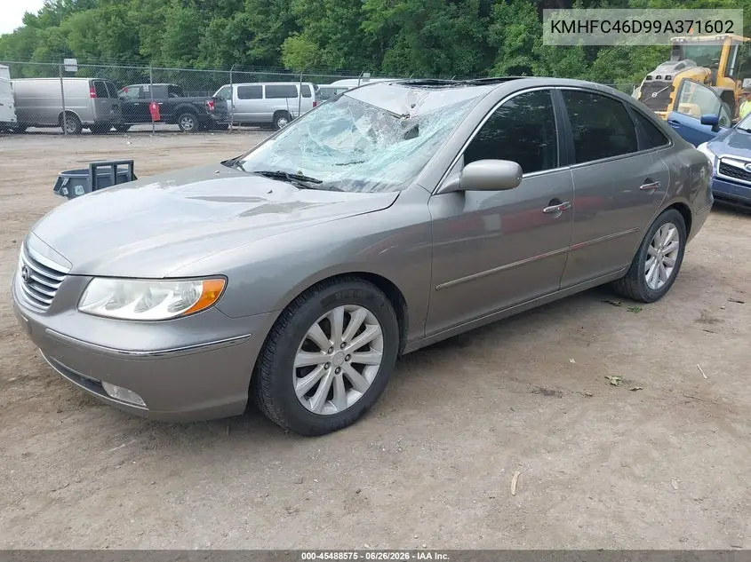 2009 Hyundai Azera Gls VIN: KMHFC46D99A371602 Lot: 45488575