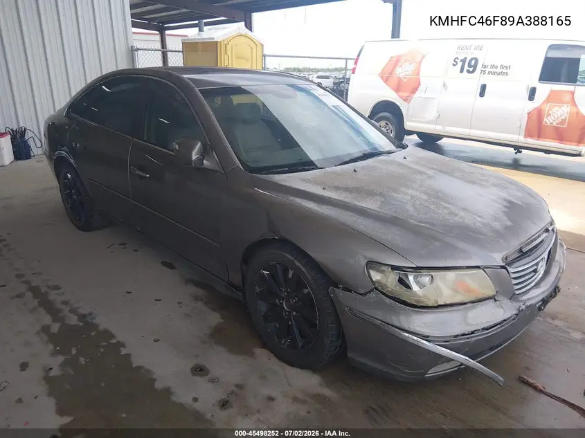 2009 Hyundai Azera Limited VIN: KMHFC46F89A388165 Lot: 45498252