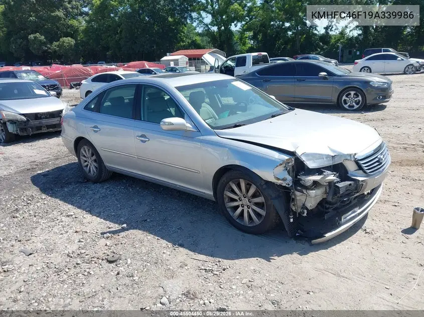 2009 Hyundai Azera Limited VIN: KMHFC46F19A339986 Lot: 45504450