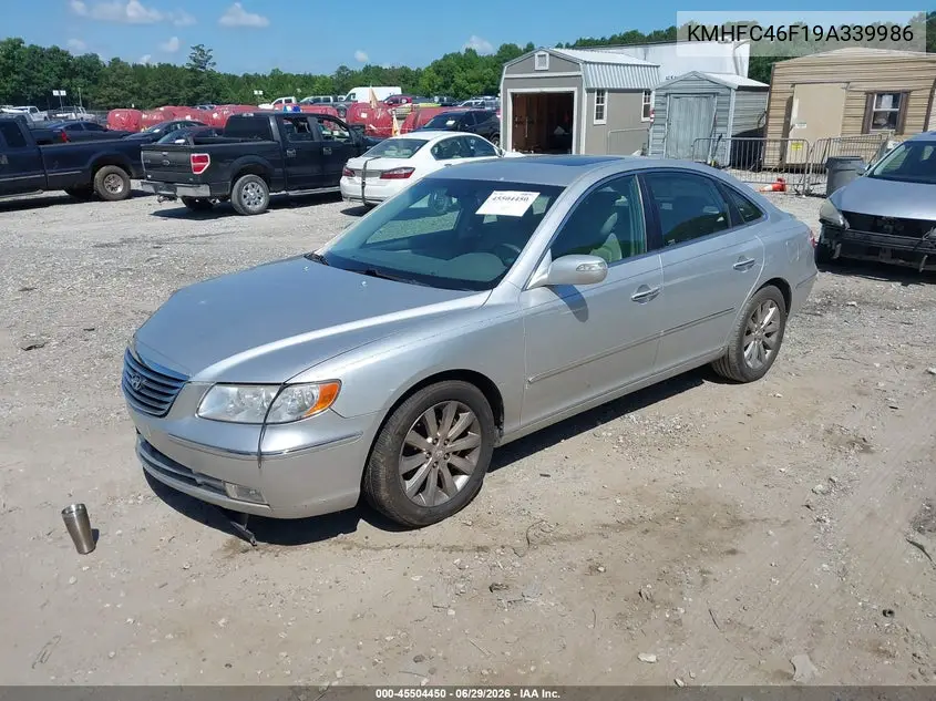 2009 Hyundai Azera Limited VIN: KMHFC46F19A339986 Lot: 45504450