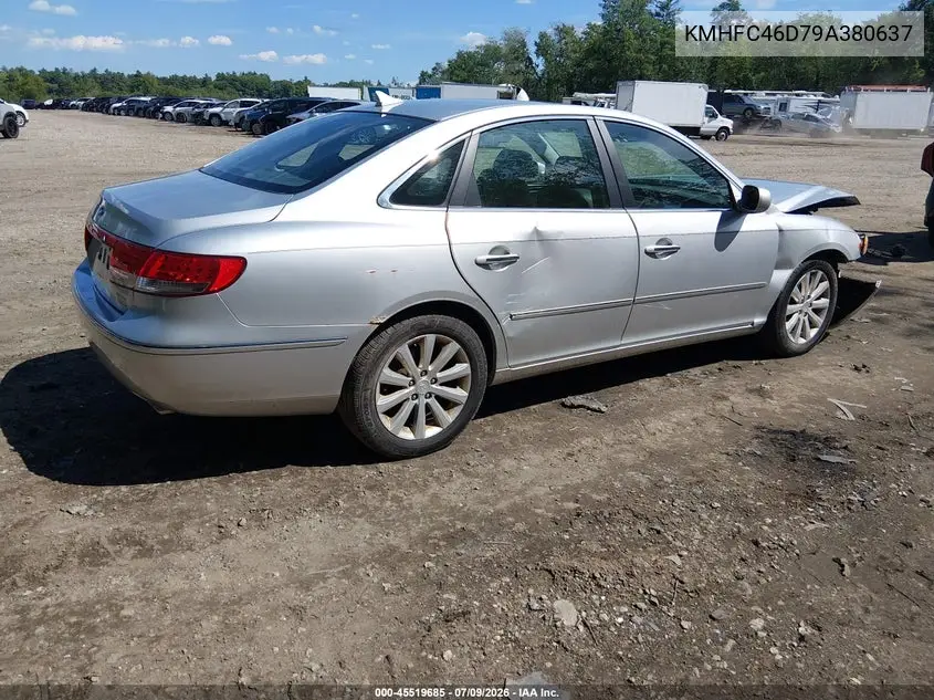 2009 Hyundai Azera Gls VIN: KMHFC46D79A380637 Lot: 45519685