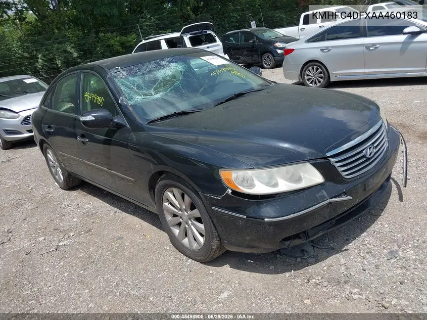 2010 Hyundai Azera Limited VIN: KMHFC4DFXAA460183 Lot: 45498905