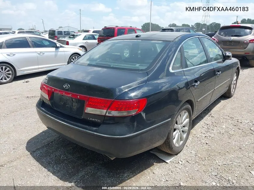 2010 Hyundai Azera Limited VIN: KMHFC4DFXAA460183 Lot: 45498905