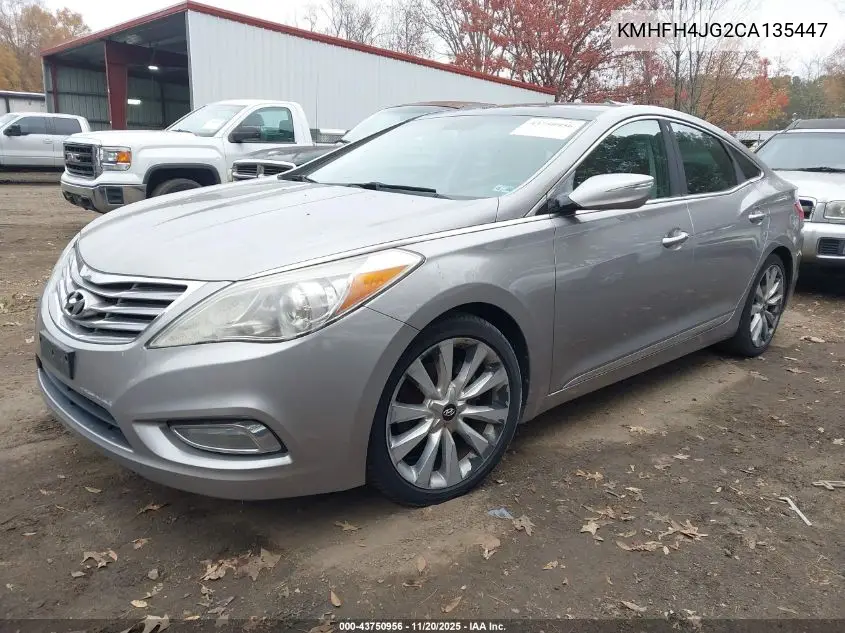 2012 Hyundai Azera VIN: KMHFH4JG2CA135447 Lot: 43750956