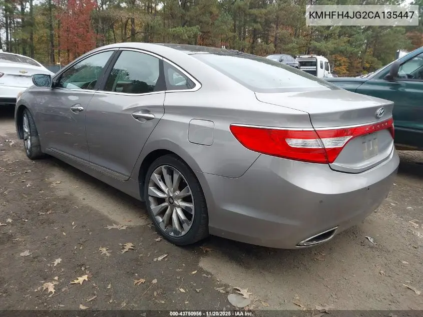 2012 Hyundai Azera VIN: KMHFH4JG2CA135447 Lot: 43750956