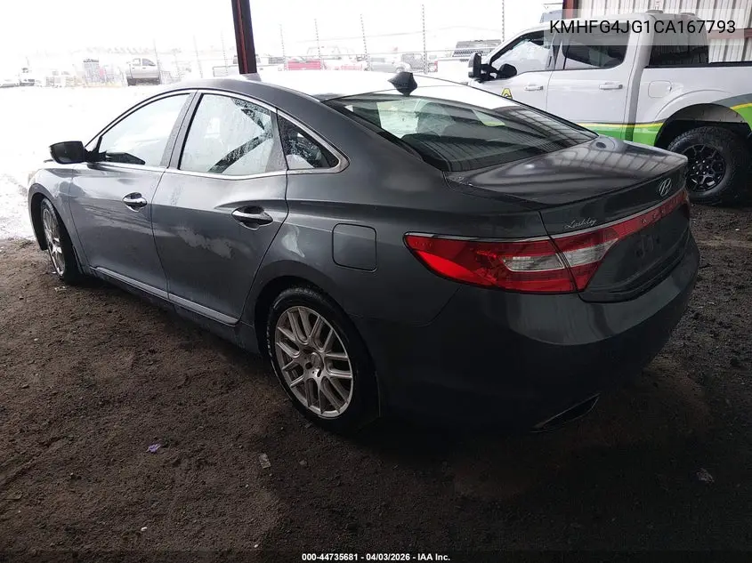 2012 Hyundai Azera VIN: KMHFG4JG1CA167793 Lot: 44735681
