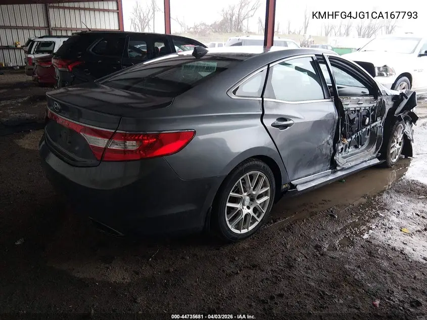 2012 Hyundai Azera VIN: KMHFG4JG1CA167793 Lot: 44735681