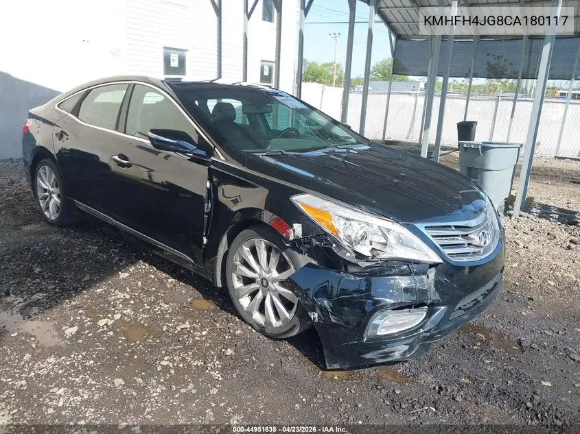 2012 Hyundai Azera VIN: KMHFH4JG8CA180117 Lot: 44951838