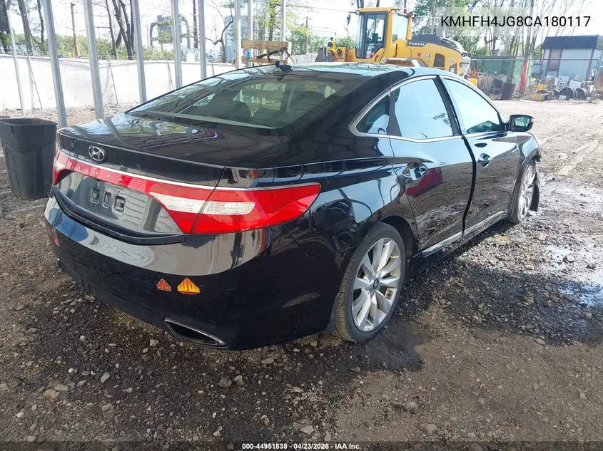 2012 Hyundai Azera VIN: KMHFH4JG8CA180117 Lot: 44951838