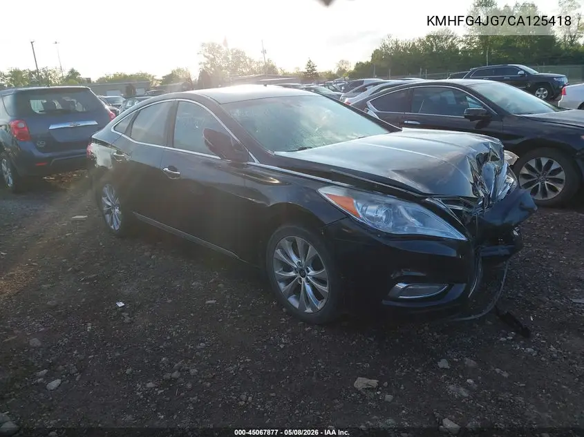 2012 Hyundai Azera VIN: KMHFG4JG7CA125418 Lot: 45067877