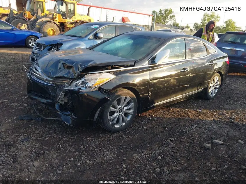 2012 Hyundai Azera VIN: KMHFG4JG7CA125418 Lot: 45067877